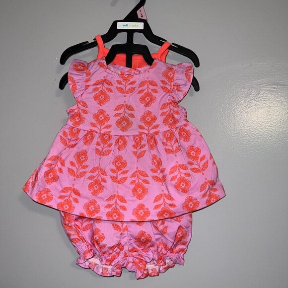 NWT Carter's Baby Girl Shorts Outfit Set, 3-Piece Floral Size 0-3 Months - Picture 2 of 6
